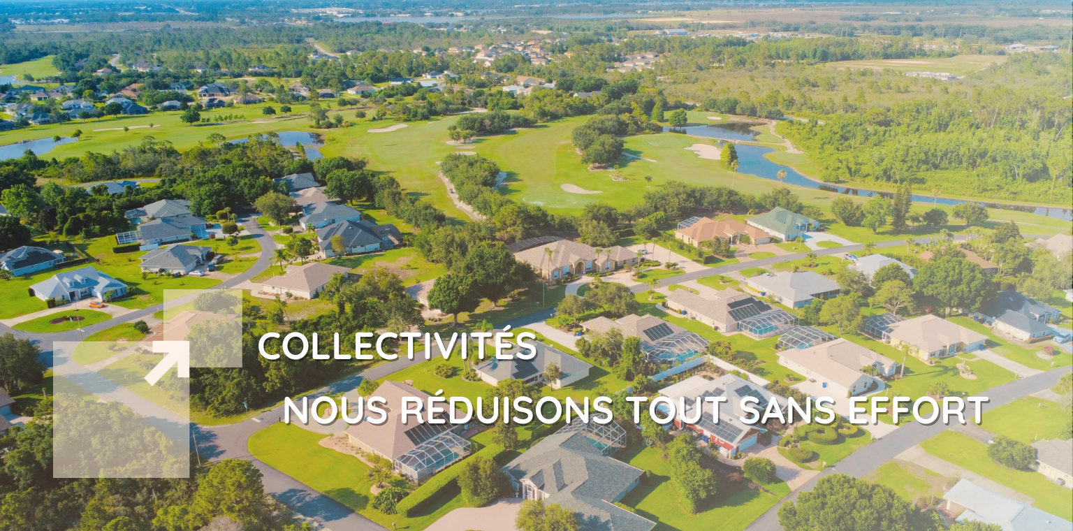 Bâtiments publics, espaces urbains ou administratifs avec containers de tri, représentant la gestion des déchets pour les collectivités, avec solutions IDS Environnement.