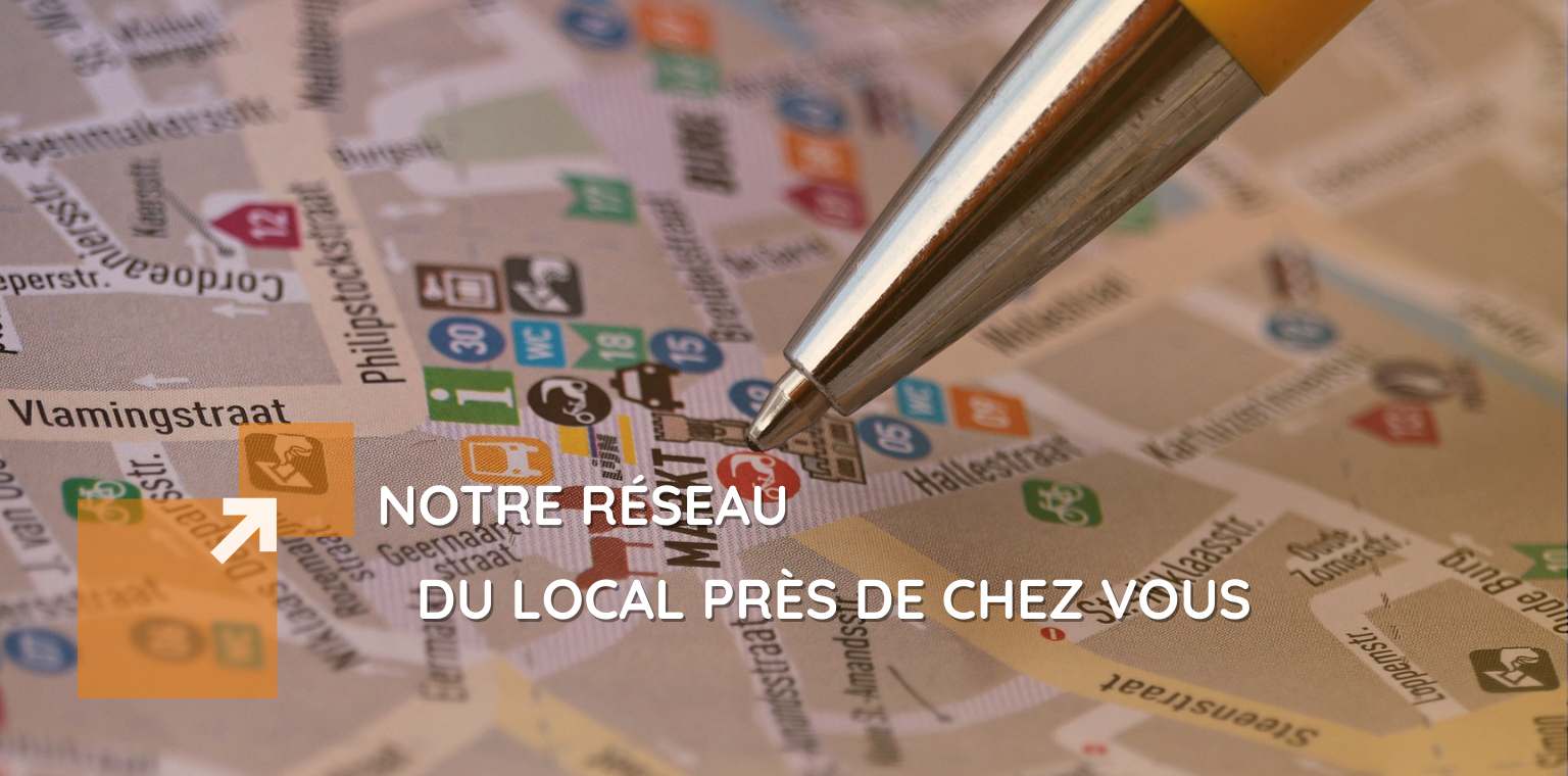 Carte de France du réseau IDS Environnement avec un stylo pointant sur une agence, illustrant la proximité locale de nos implantations pour la gestion et la réduction des déchets.