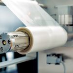 Film plastique d’emballage collecté pour le recyclage industriel.