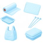 Ensemble de déchets plastiques comprenant des sacs, des emballages alimentaires, des barquettes en polystyrène et du papier bulle, symbolisant le flux plastique traité par IDS Environnement.