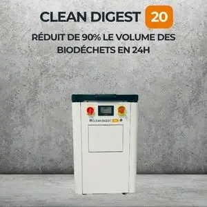 Biodigesteur de 20 Kg réduction de 90% du volume total des biodéchets en 24h IDS ENVIRONNEMENT