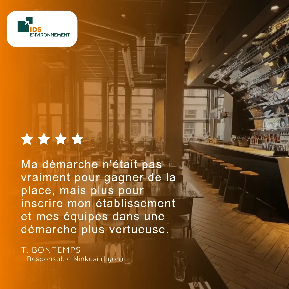 Témoignage T. Bontemps, Responsable Ninkasi Lyon utilisation Clean Kompact 31 et Clean Tass 360 au Carré de Soie