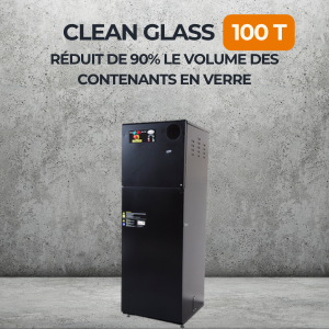 Broyeur à verre Clean Glass 100 T réduit 90% volume contenants en verre