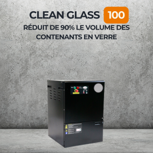 Broyeur à verre Clean Glass 100 réduit 90% volume contenants en verre