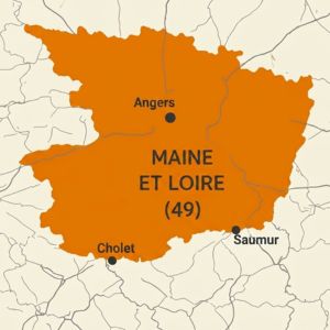 Carte du Maine-et-Loire (49) — zone d'intervention IDS Environnement