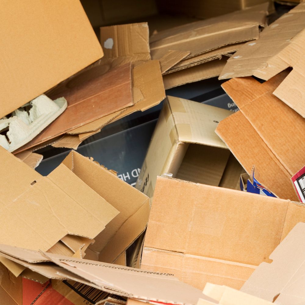 Cartons compactés en balle par la presse à balles Clean Kompact